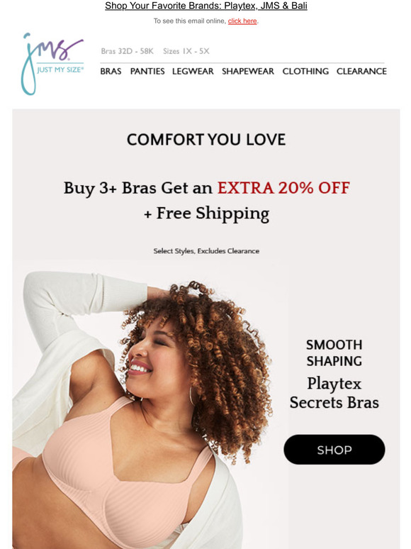 Just My Size Love Bras for Women