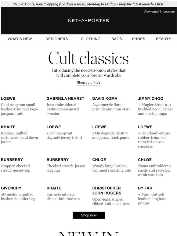 NetAPorter Email Newsletters Shop Sales, Discounts, and Coupon Codes