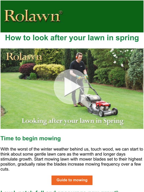 Spring lawncare tips | This weekend only - 5% charity donation on all online orders