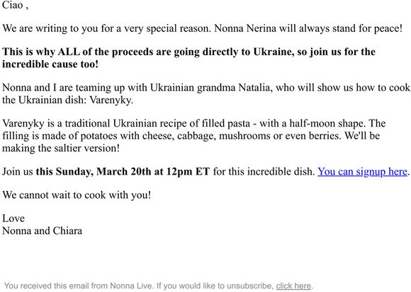 Sunday is for Ukraine (Special Class Special Dish Special Cause)