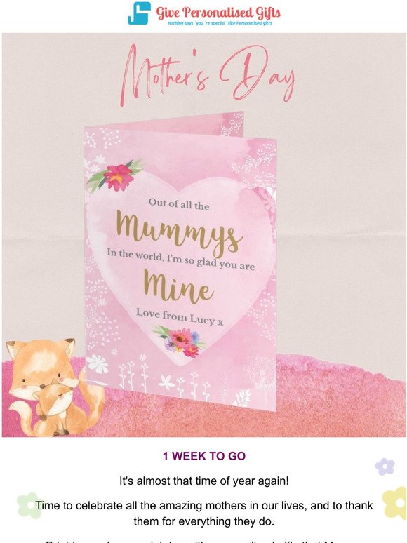Mother's Day is almost here