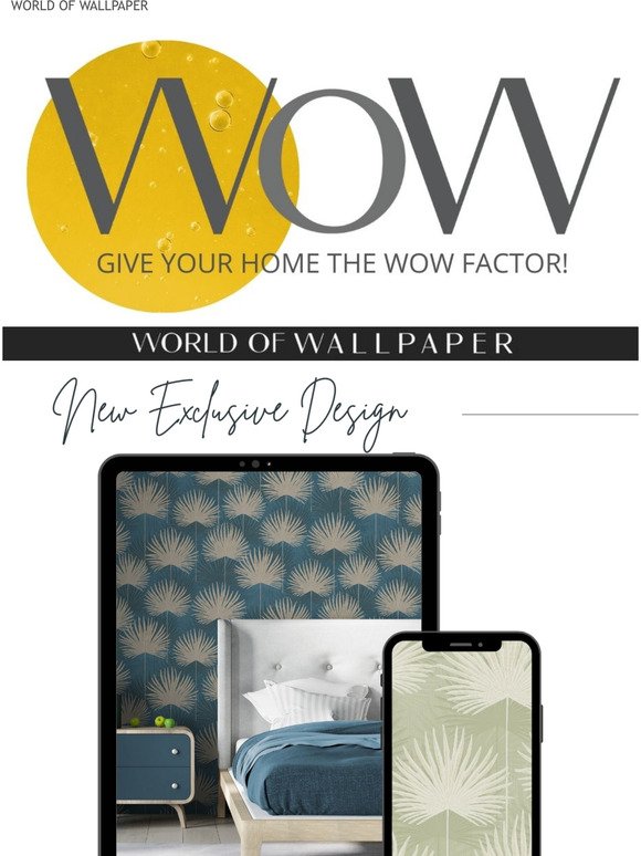 Brand new exclusive design at World of Wallpaper: Calypso Leaf Wallpaper