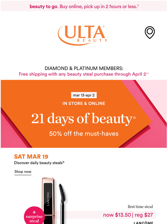 Ulta Beauty Email Newsletters Shop Sales, Discounts, and Coupon Codes