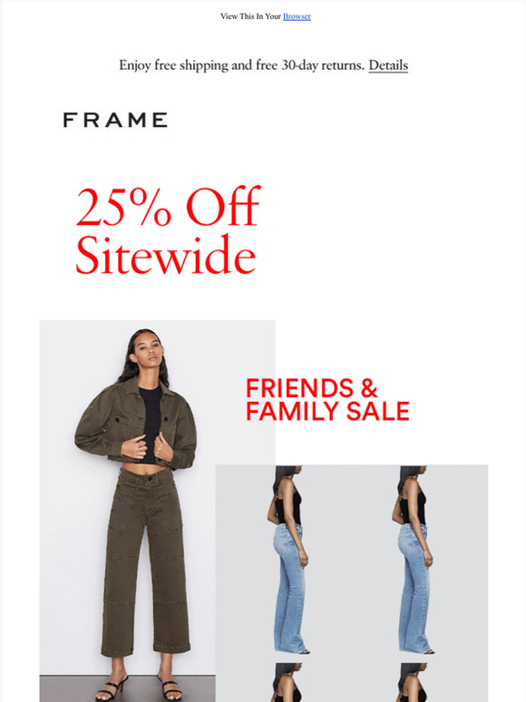 frame denim returns