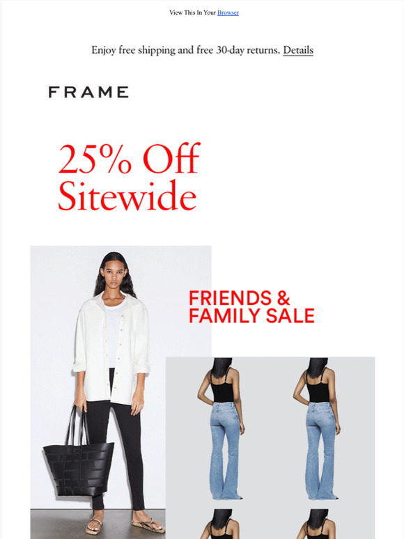 frame denim returns