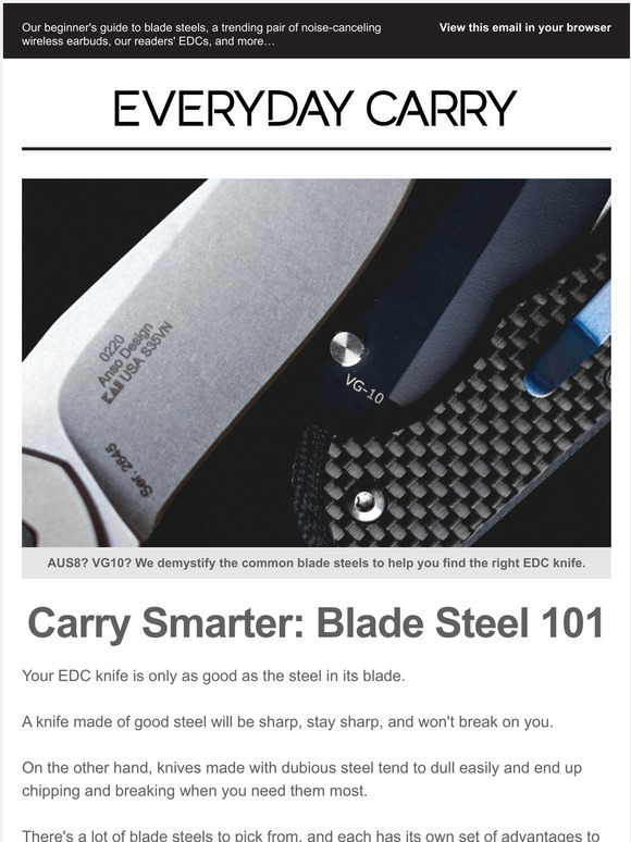 Everyday Carry The EDC Beginner's Guide to Blade Steels Milled