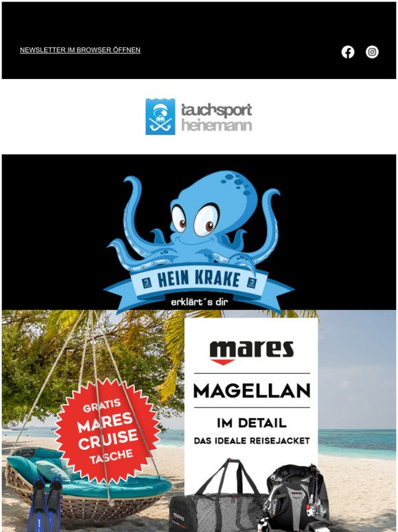 Mares Magellan Reise Tarierjacket vorgestellt - Jetzt mit Gratis Mares Cruise Mesh Netztasche