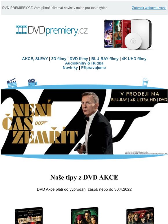 Nov DVD a BLU-RAY AKCE s platnost do 30.4. nebo do vyprodn - DVD-PREMIERY.CZ