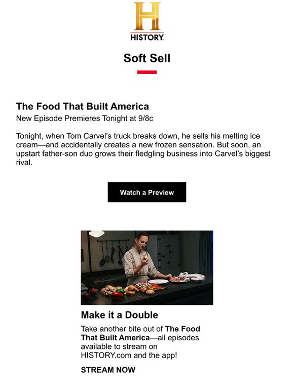 History Channel Shop: All-New Tonight: 'The Food That Built America' Sneak  Peek Episode | Milled