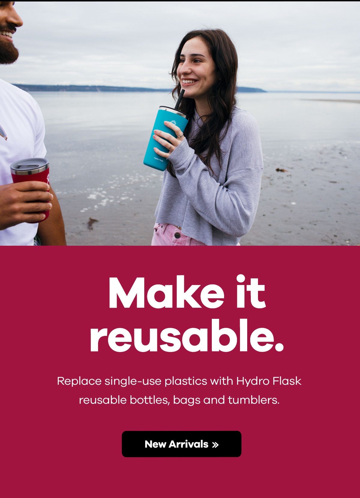 Hydro Flask Refill. Reuse. Dont discard. Milled