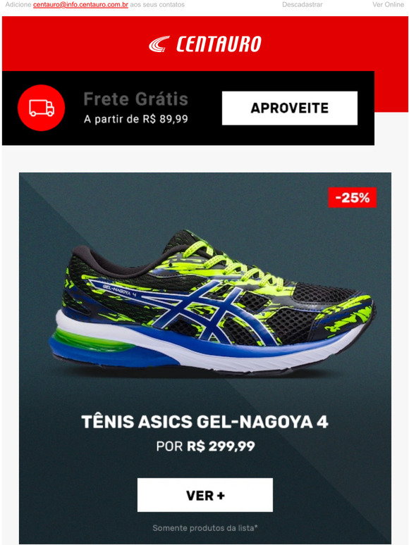 Centauro: Tnis Asics Gel-Nagoya 4 : por R$ 299,99! | Milled