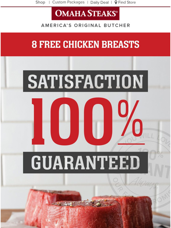 Omaha Steaks: Don't miss out on 8 FREE Chicken Breasts + $99 ...