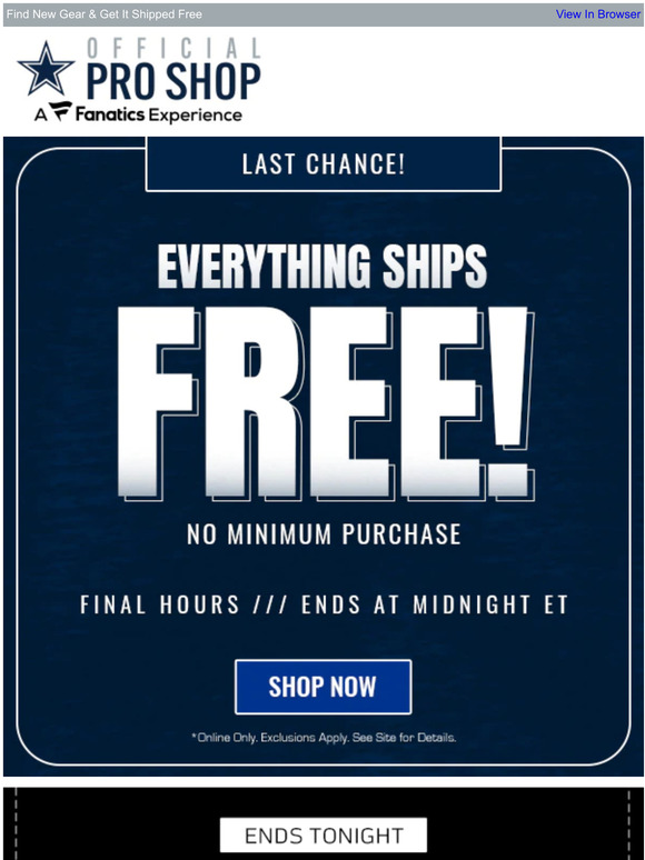 Cowboys Pro Shop on X: ⚠️ LAST CHANCE ⚠️ Take 25% OFF the