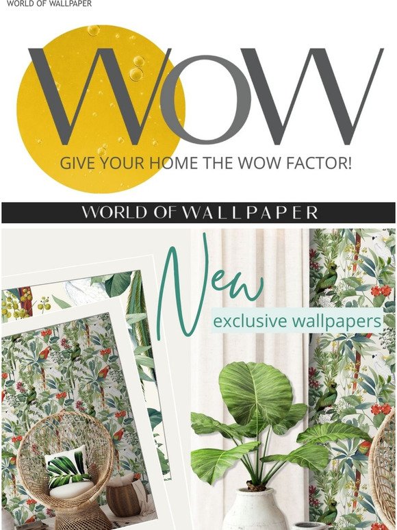Brand new exclusive wallpaper: Ikala Lush Tropical Design from World of Wallpaper