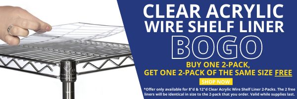 Clear Acrylic Wire Shelf Liner BOGO