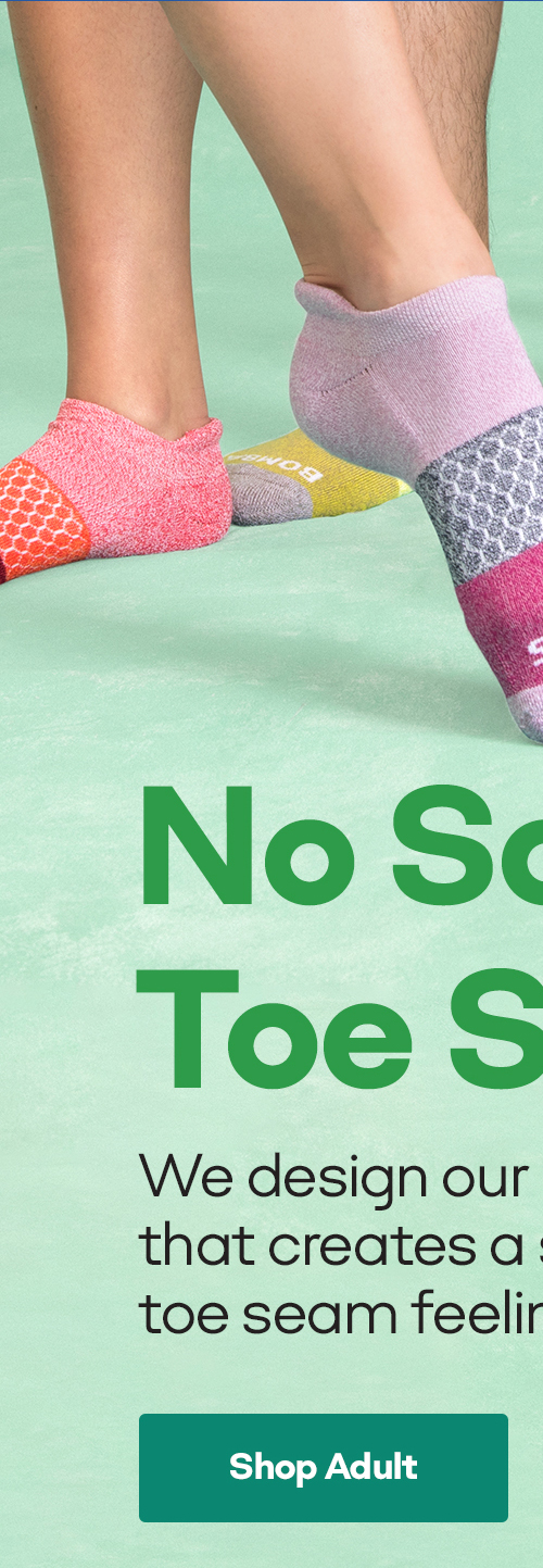 Bombas We Make Socks Without Toe Seams Milled