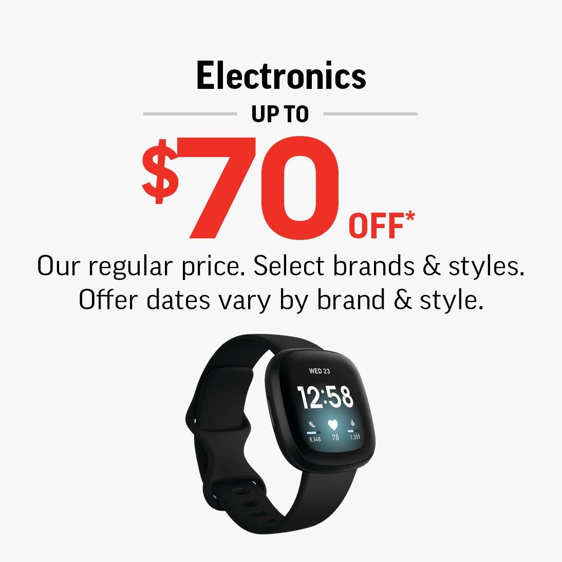 ELECTRONICS UP TO $70 OFF