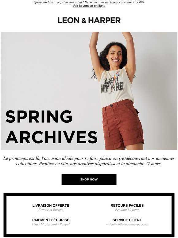 Spring Archives : retrouvez nos anciennes collections  -50%