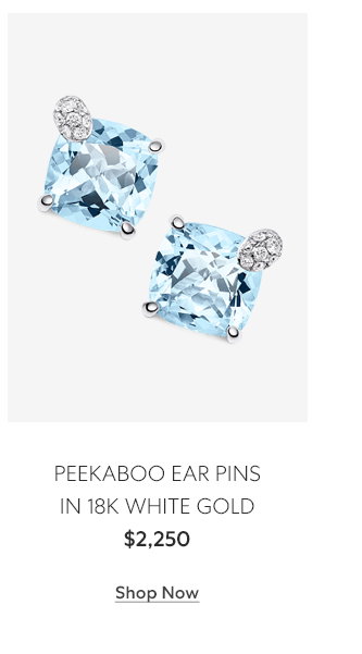 PEEKABOO EAR PINS IN 18K WHITE GOLD