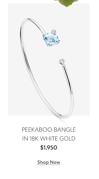 PEEKABOO BANGLE IN 18K WHITE GOLD