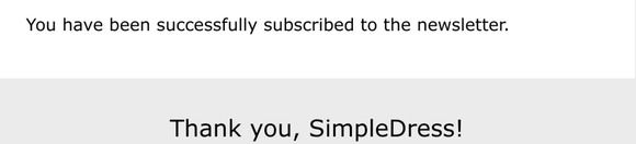 Newsletter subscription success