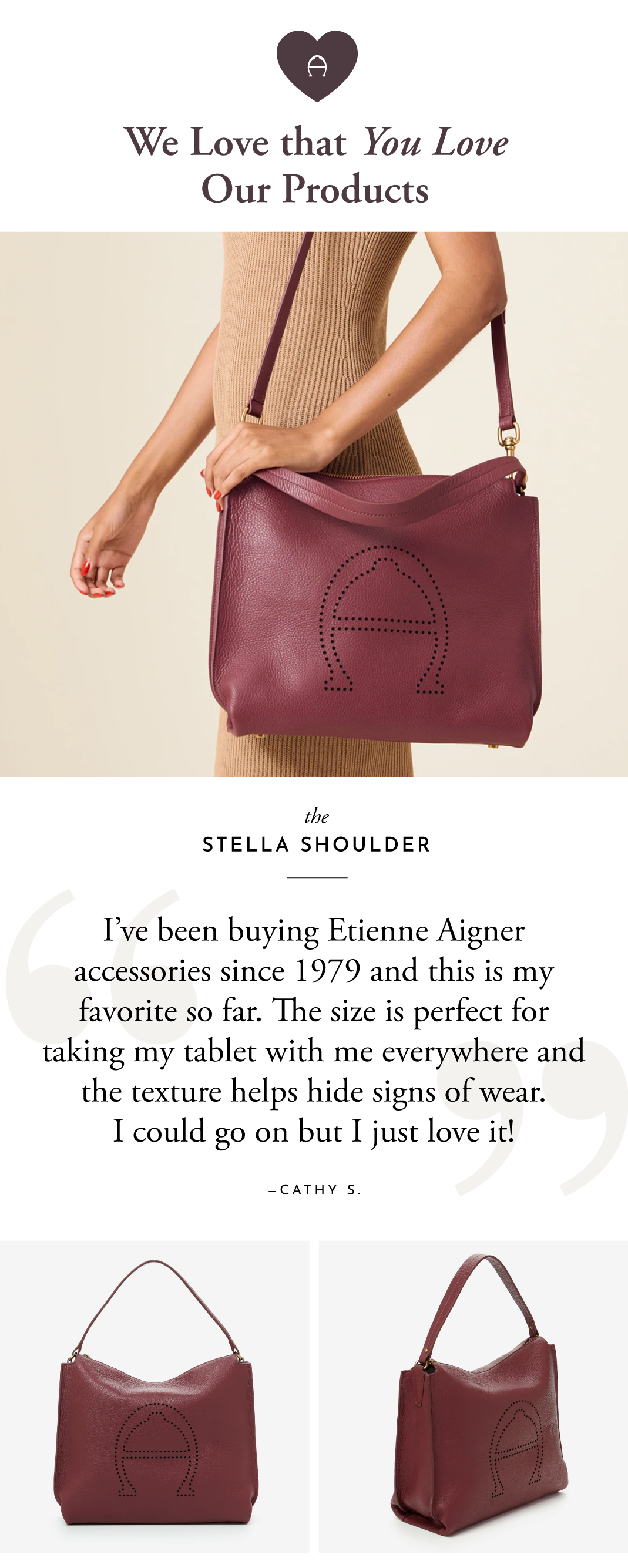 Etienne aigner stella outlet tote