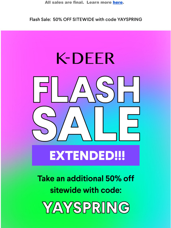 SALE Extended  50% off Sitewide