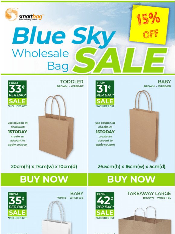 15% off Wholesale bag Sale