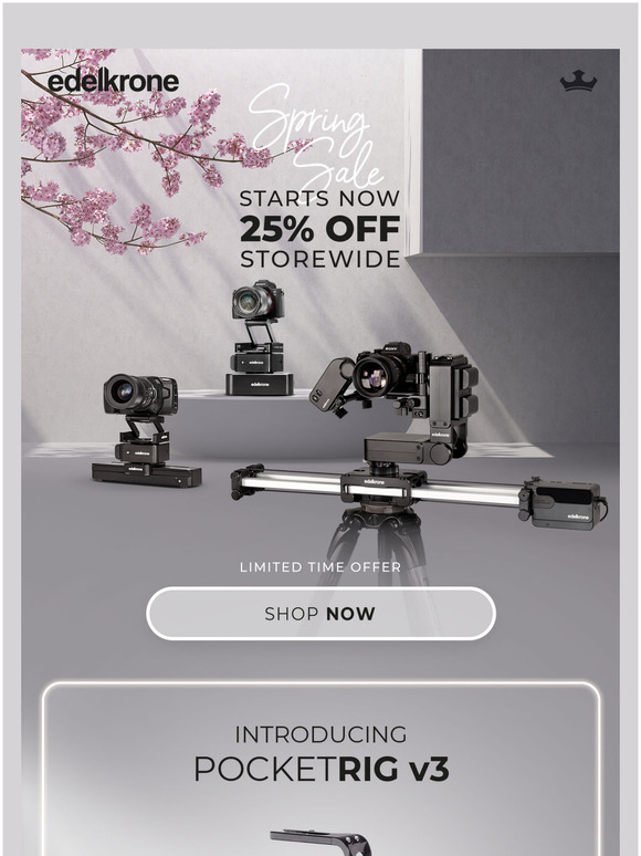 25% Spring Sale! + NEW PocketRIG v3 with add-ons is here