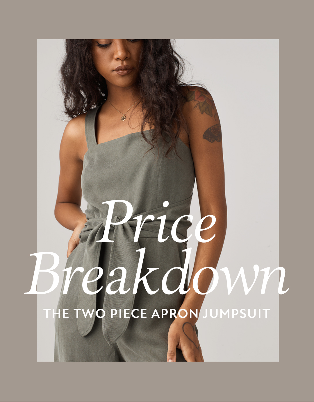 VETTA The Cost of a VETTA Garment The Two Piece Apron Jumpsuit Milled