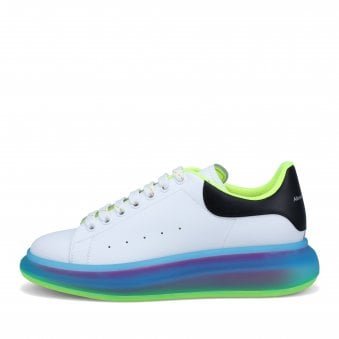 White Neon Gradient Oversized Sneakers