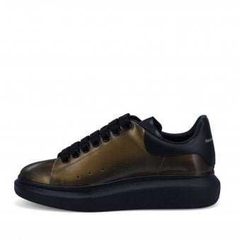Black & Gold Shimmer Gradient Oversized Sneakers