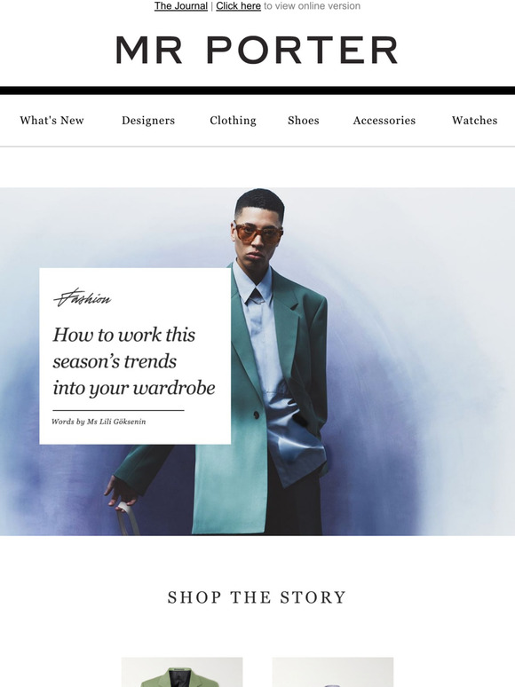 Mr Porter Email Newsletters Shop Sales, Discounts, and Coupon Codes