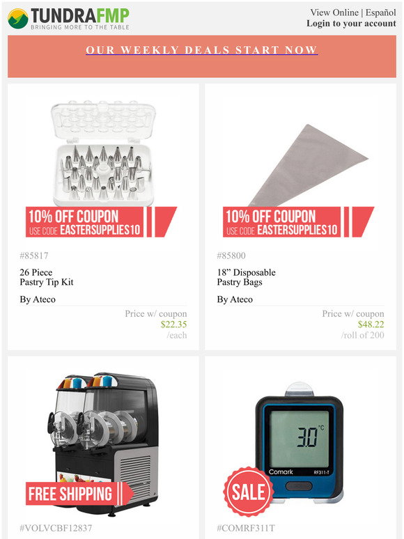 Tundra Restaurant Supply: Our Easter supplies are hoppin | Milled