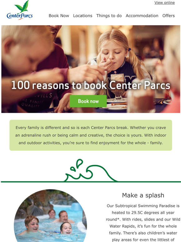 Center Parcs Activities for the whole family Milled