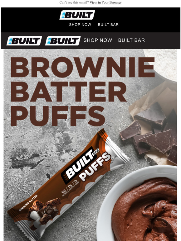 Built Bar Brownie Batter Puffs are here! Milled