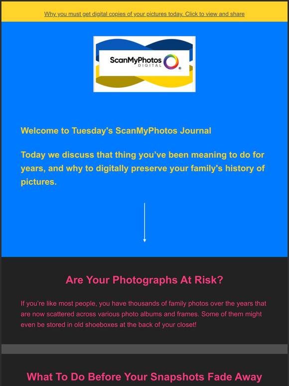  "Before Your Photographs Fade Away" | ScanMyPhotos Journal for -