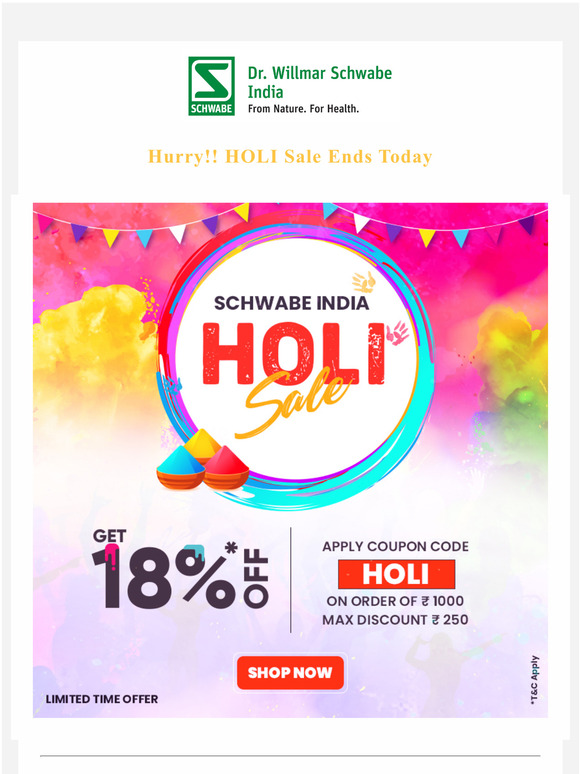 Hurry!! HOLI Sale Ends Today