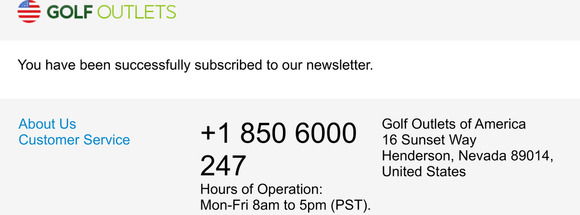 Newsletter subscription success
