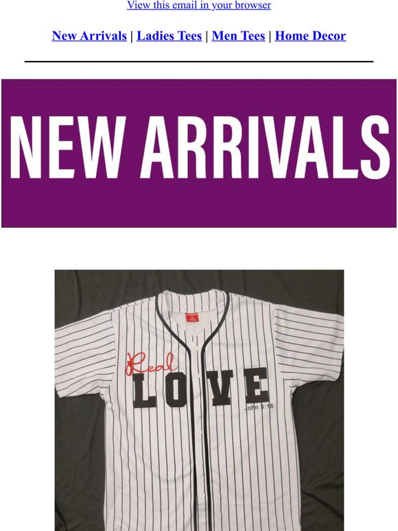 New Arrivals: Baseball Jersey and Wall Decor