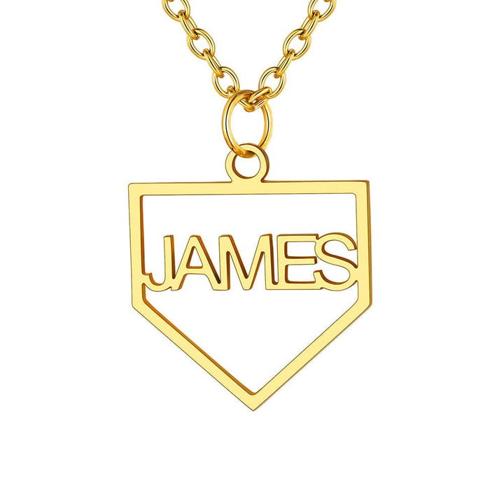 U7 Jewelry Baseball Name Necklace Custom Sports Necklace for Men