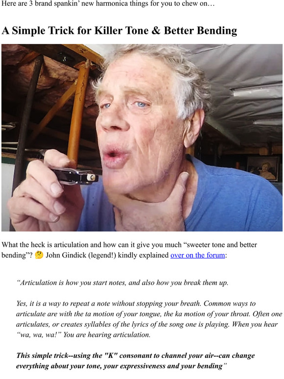 Harmonica Lessons From A Simple Trick for Killer Tone & Better Bending Milled