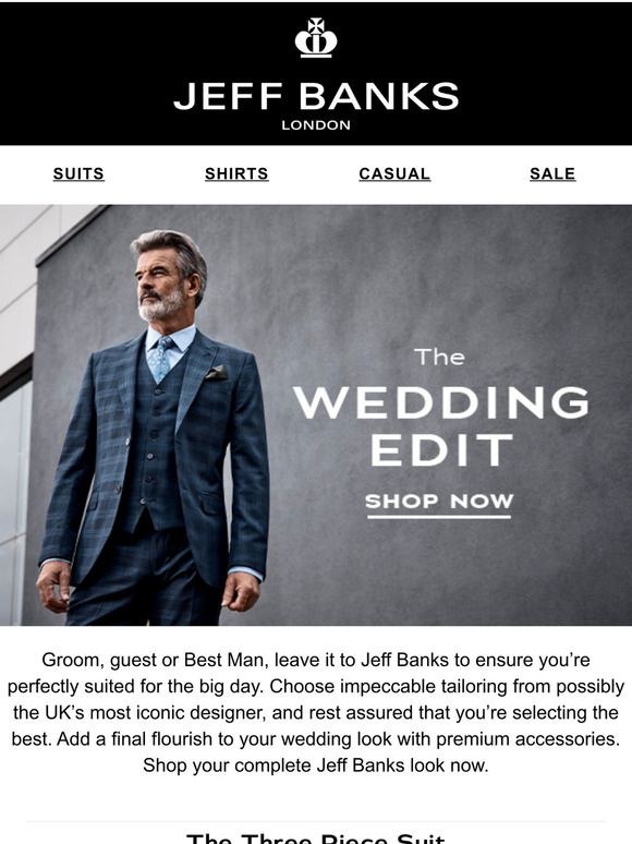 jeff banks wedding suits