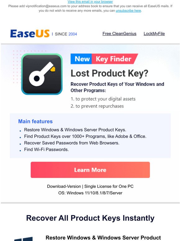 Lost Product Key? Recover and Backup All Your Product Keys.