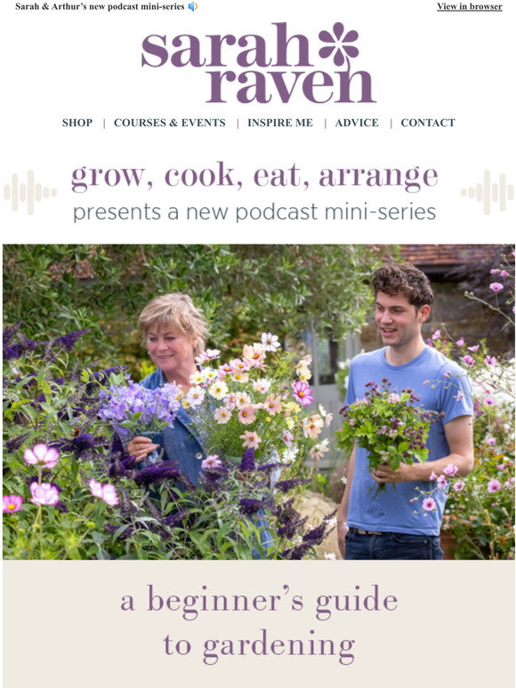 Sarah Raven Introducing A Beginners Guide to Gardening Milled