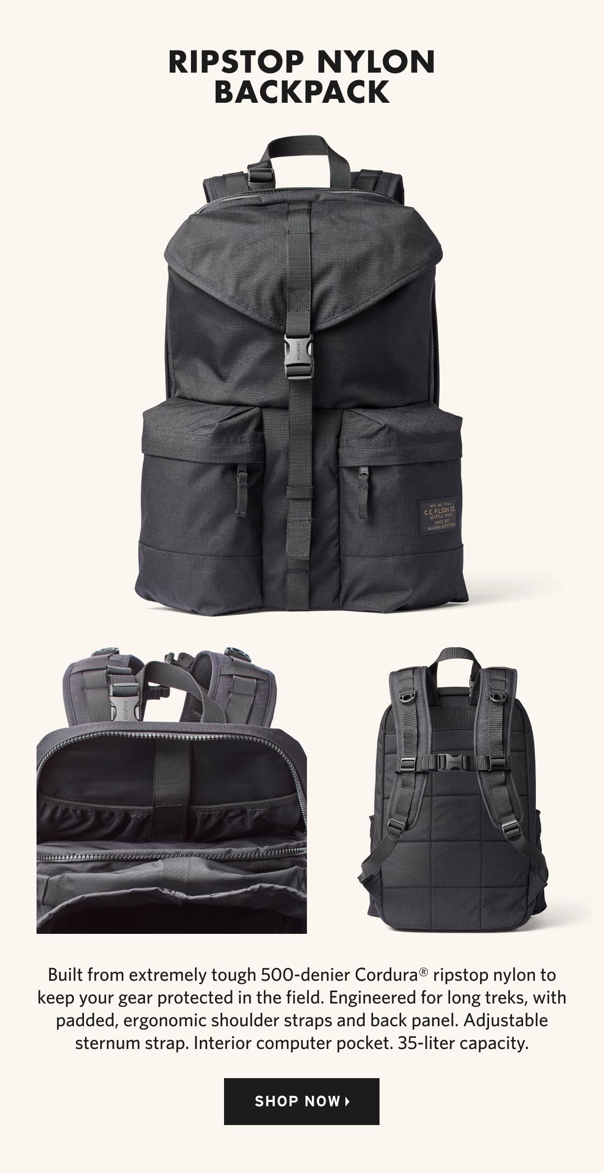 Filson Ripstop Nylon Bags Milled