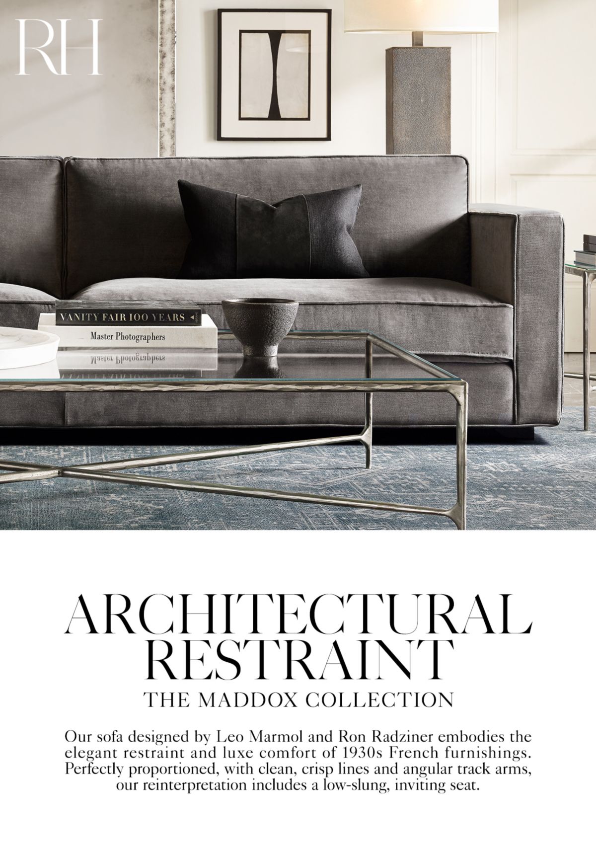 Restoration Hardware Architectural Restraint. The Maddox Sofa