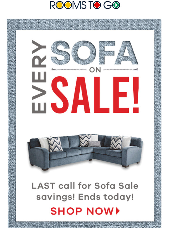 Rooms To Go Sofa Sale ends TODAY! Save now! Milled