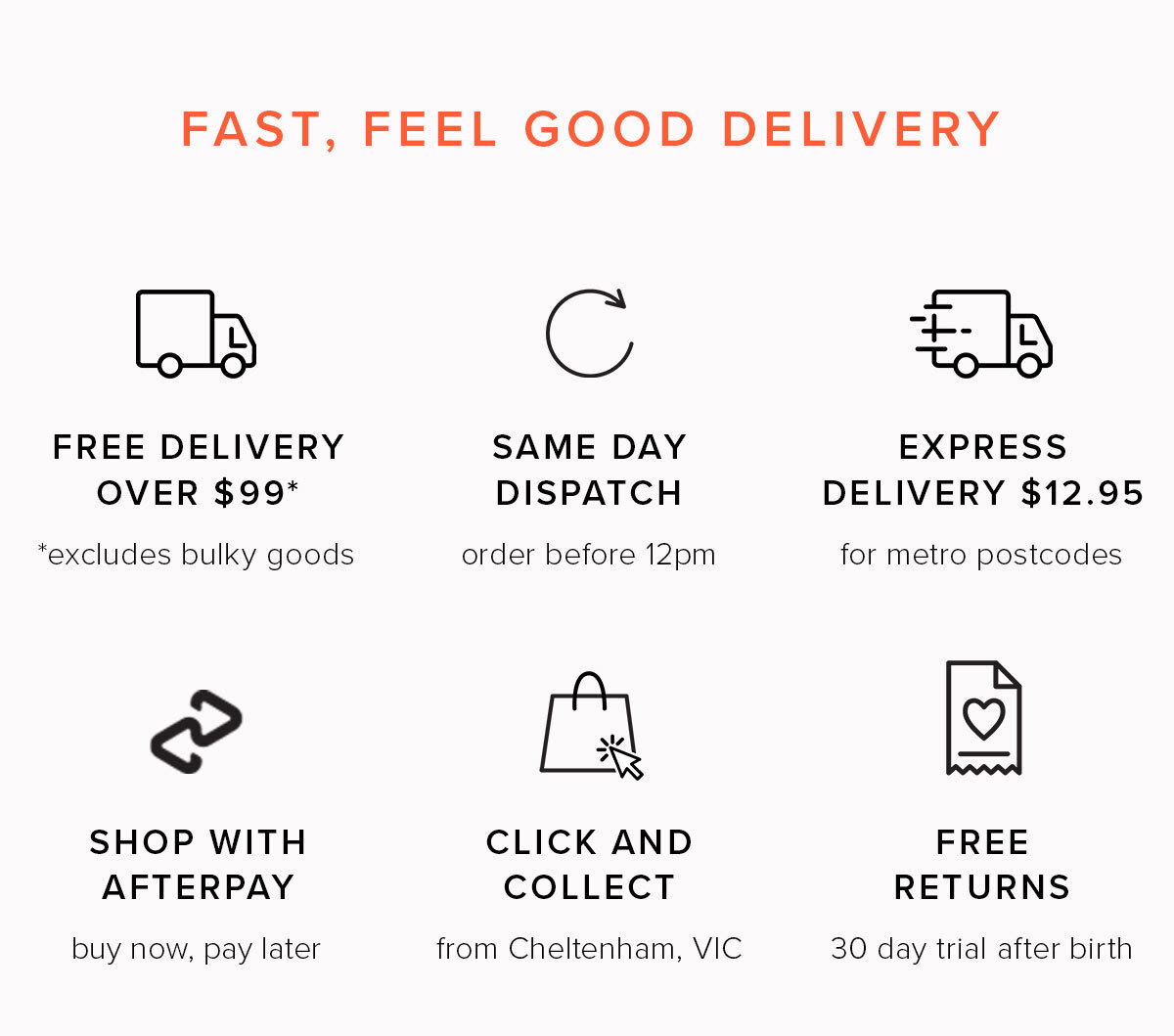 Fast, feel good delivery.