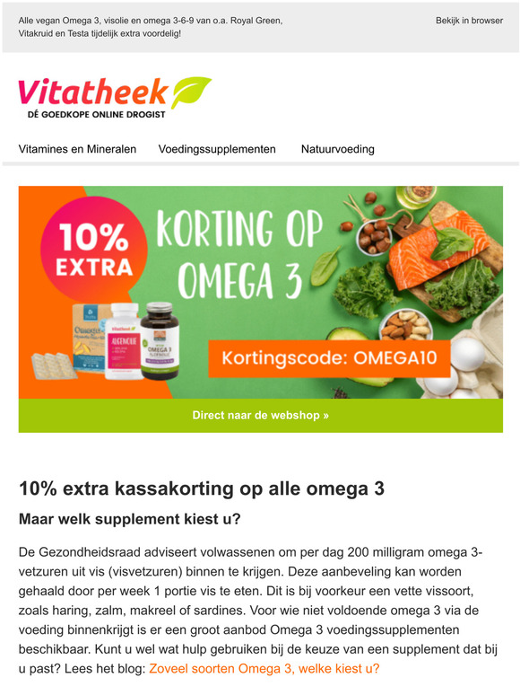 Omega 3 met extra hoge kortingen!